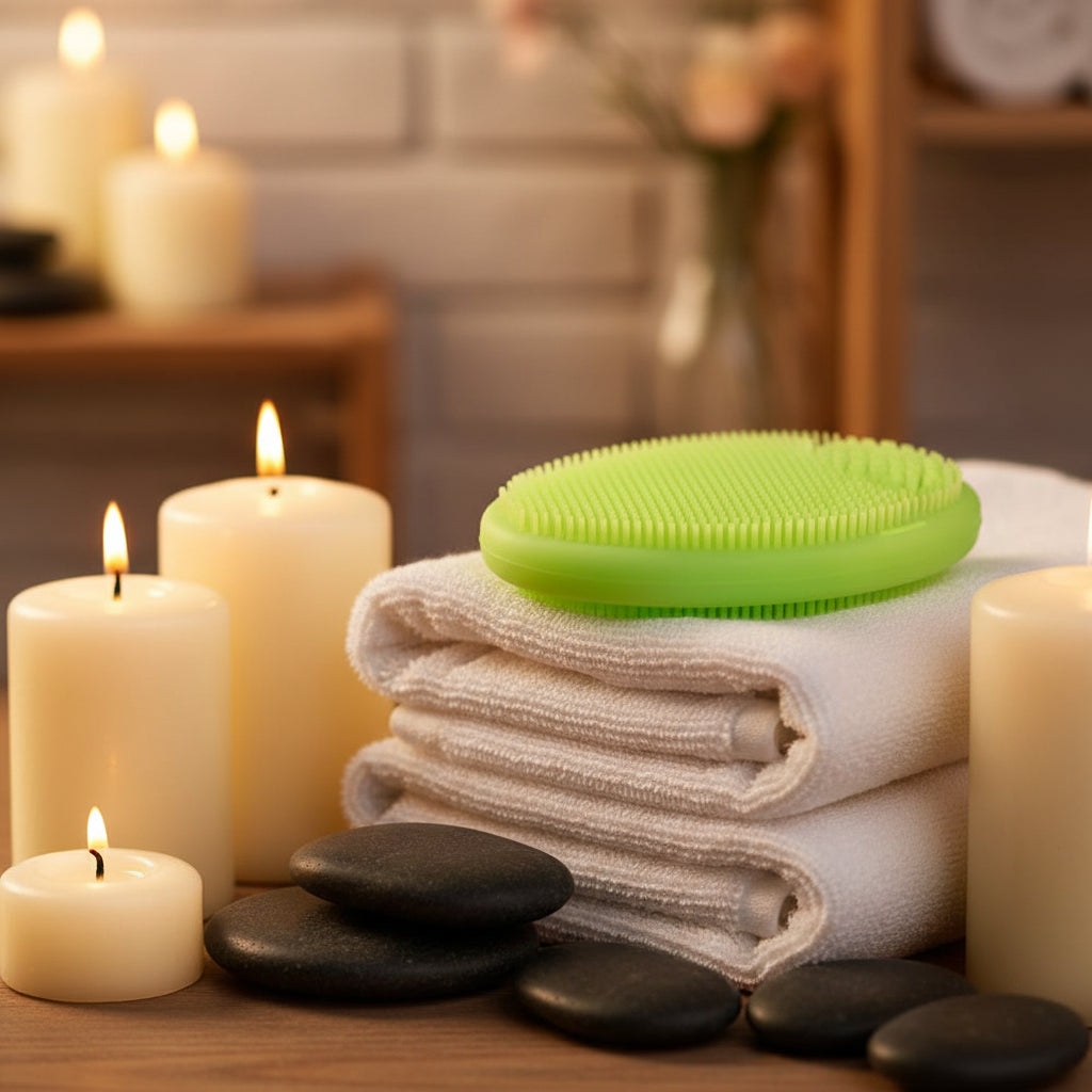 Soft Silicone Facial Cleansing Brush — Gentle Exfoliating Scrubber for Deep Clean & Glowing Skin