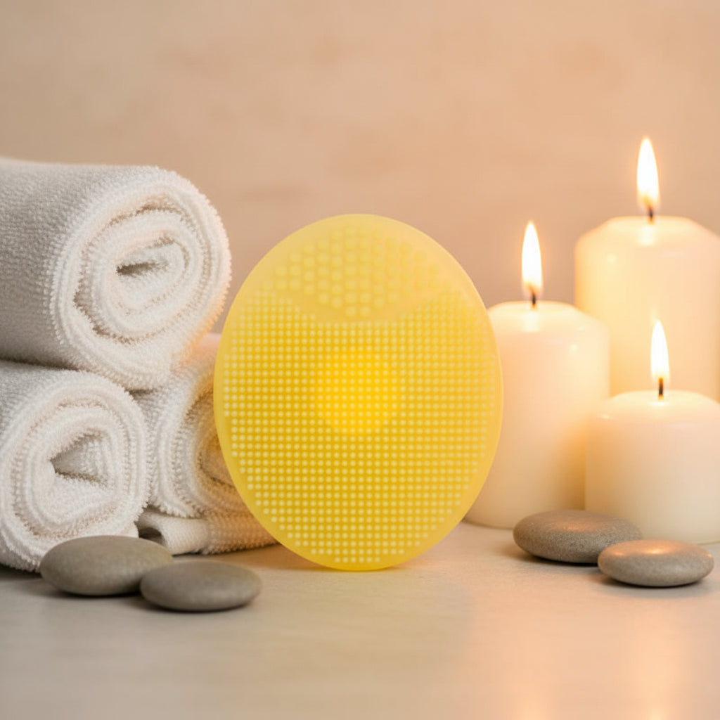 Soft Silicone Facial Cleansing Brush — Gentle Exfoliating Scrubber for Deep Clean & Glowing Skin