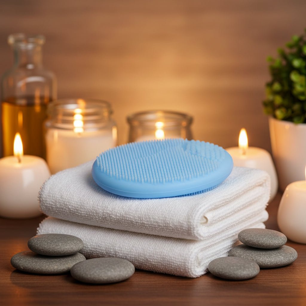 Soft Silicone Facial Cleansing Brush — Gentle Exfoliating Scrubber for Deep Clean & Glowing Skin