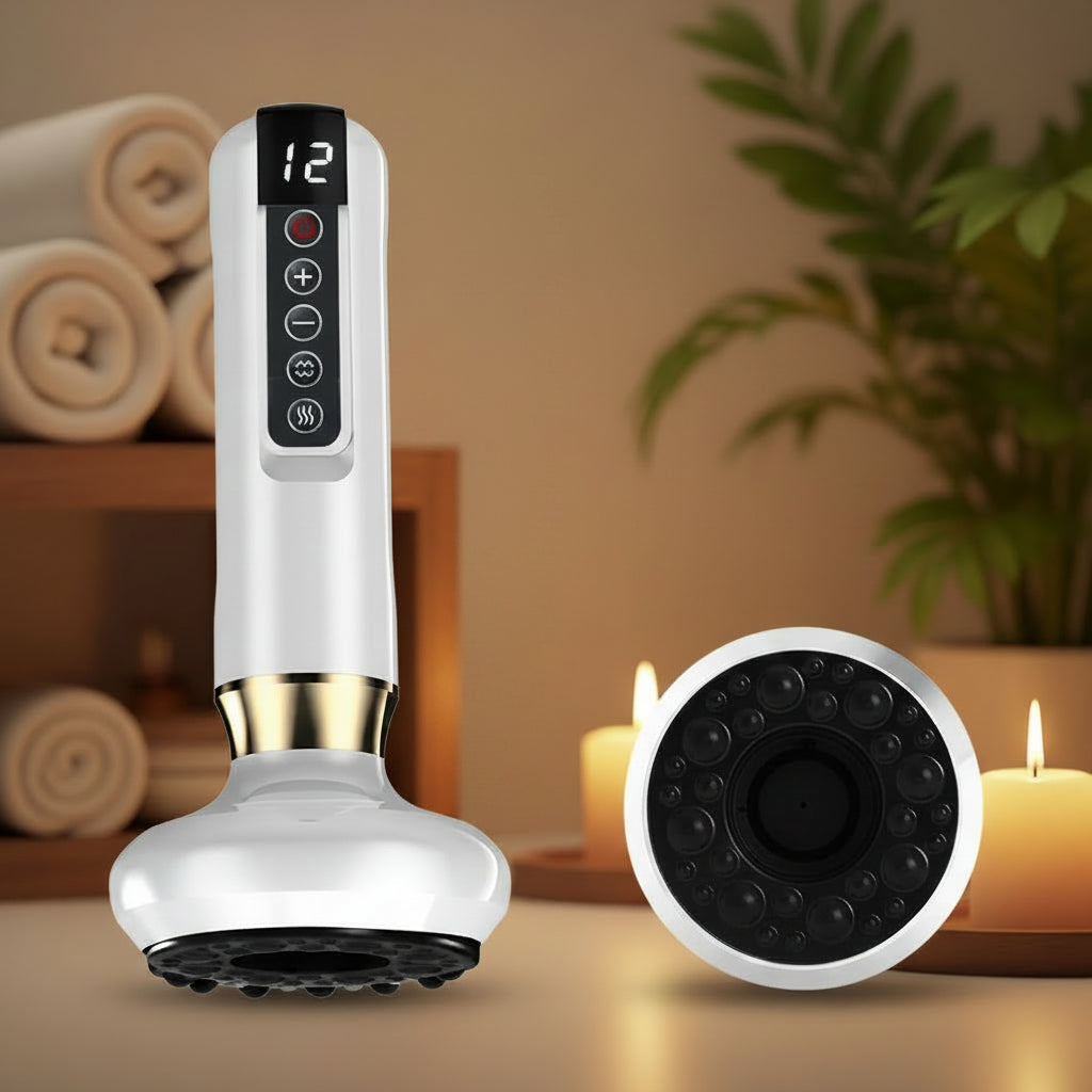 6-Speed Electric Cupping & Gua Sha Massager — Heated Vacuum Suction for Anti-Cellulite & Body Slimming