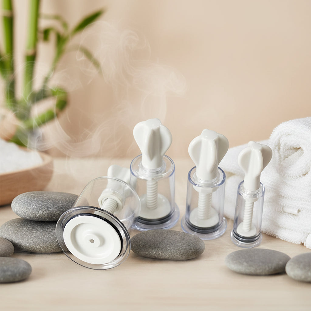 Manual Rotating Vacuum Cupping Massager — Anti-Cellulite Suction Cup Tool for Smooth Toned Skin