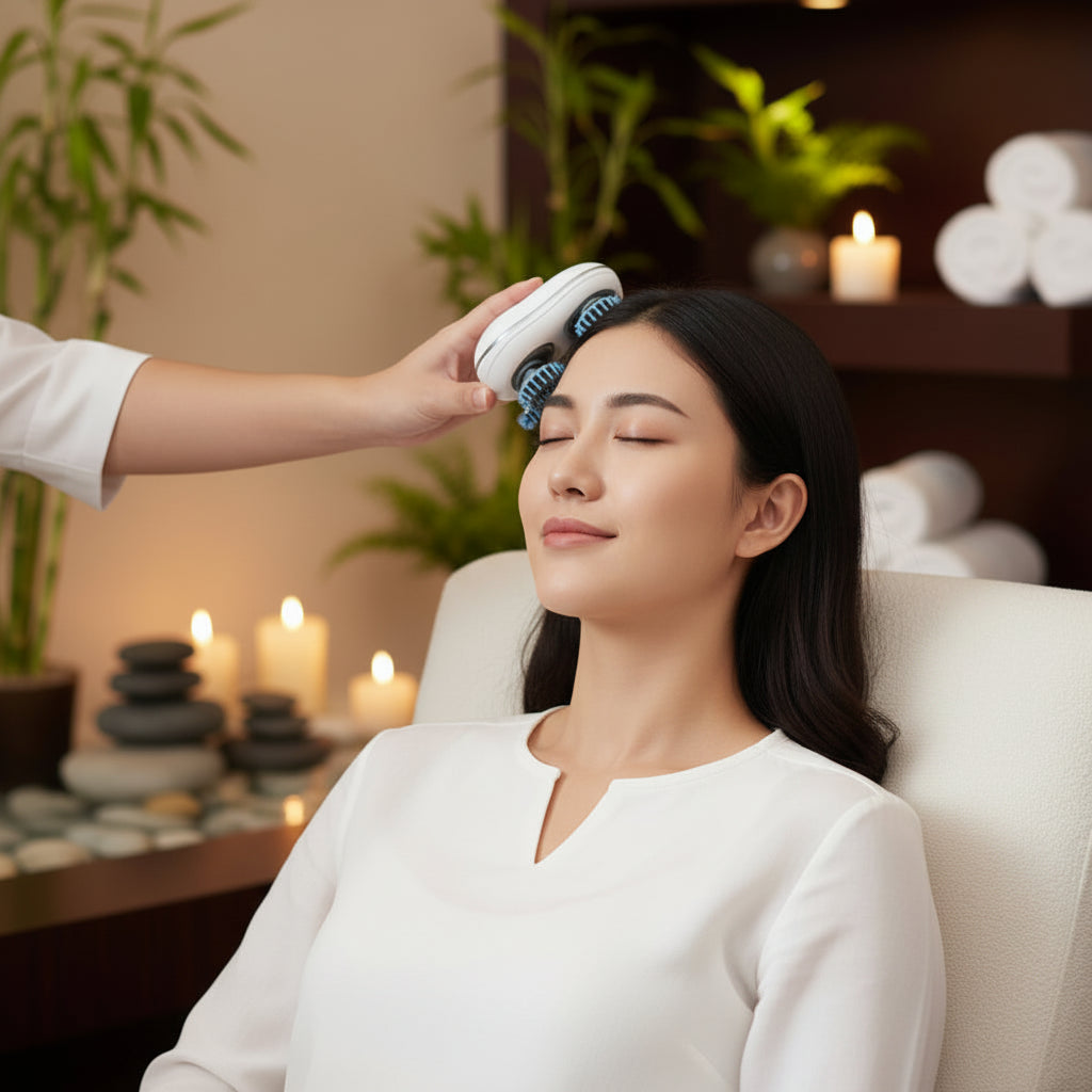 2-in-1 Electric Scalp Massager & Deep Cleansing Brush — Vibrating Scalp Treatment for Healthy Hair Growth