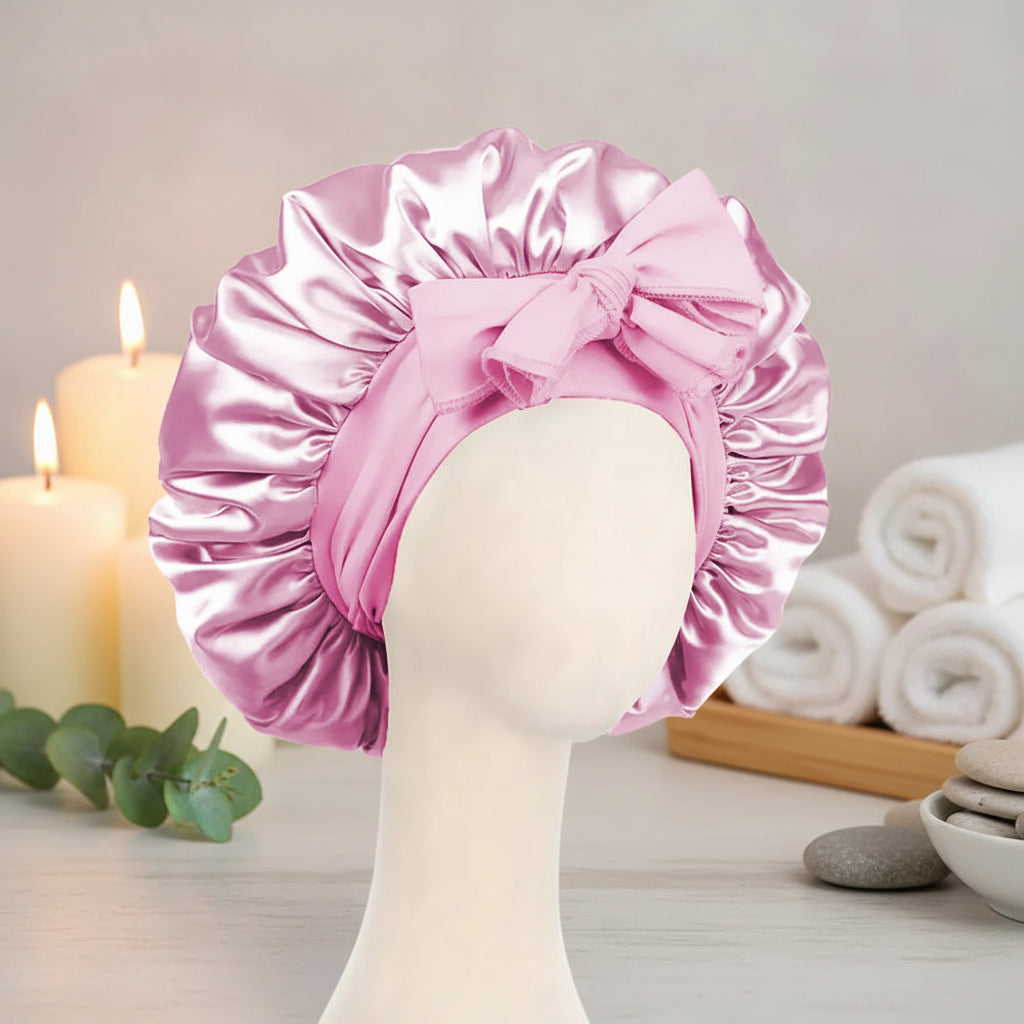 Satin Sleep Bonnet — Adjustable Silk Hair Bonnet for Frizz-Free, Healthy Hair Overnight