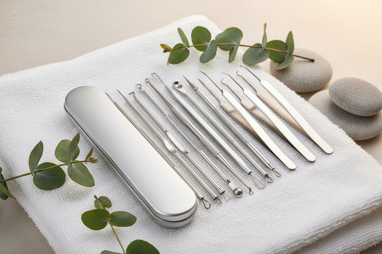 Blackhead & Blemish Extraction Kit — Stainless Steel Deep Pore Cleansing Tools for Clear Skin