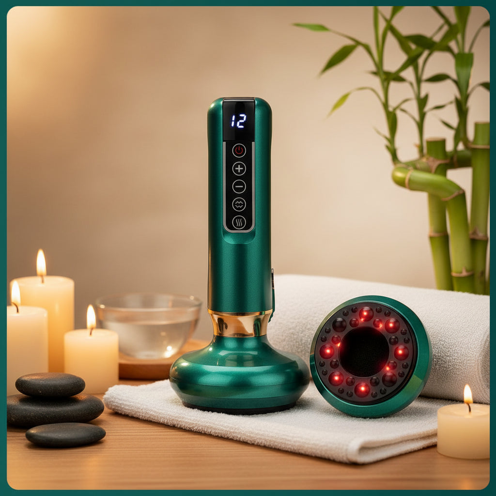 6-Speed Electric Cupping & Gua Sha Massager — Heated Vacuum Suction for Anti-Cellulite & Body Slimming