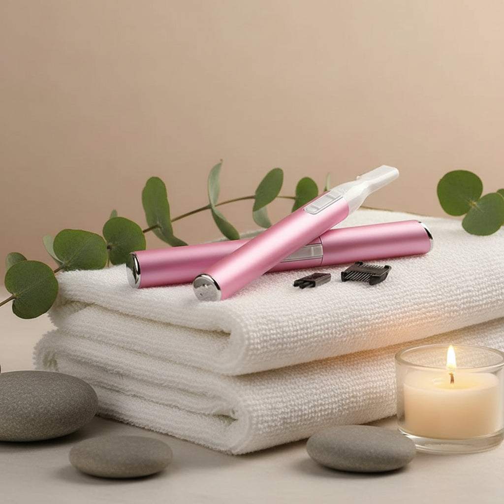 Electric Eyebrow Trimmer & Facial Hair Remover — Mini Shaver for Face, Neck, Lips & Body