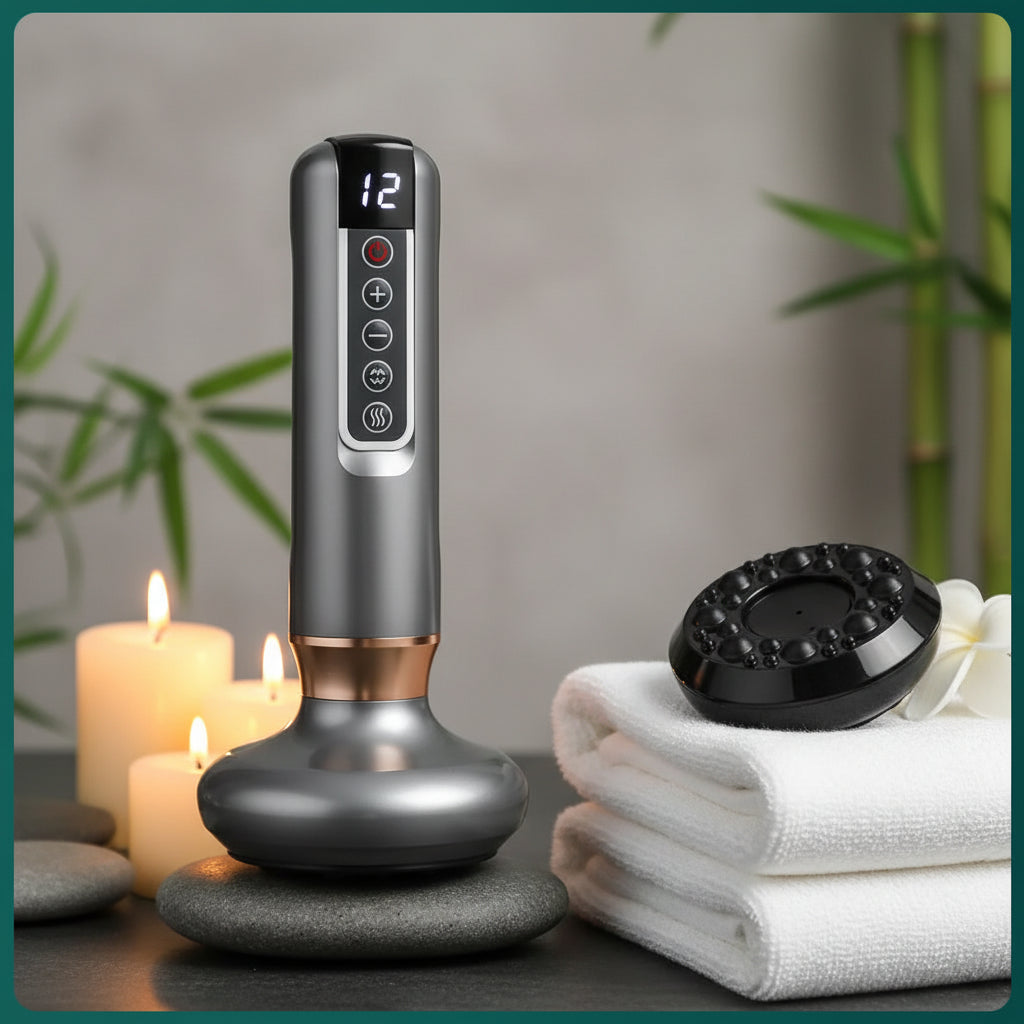 6-Speed Electric Cupping & Gua Sha Massager — Heated Vacuum Suction for Anti-Cellulite & Body Slimming