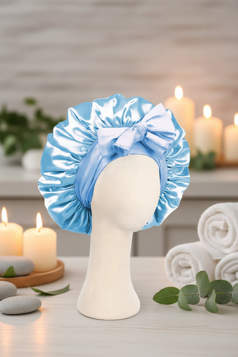 Satin Sleep Bonnet — Adjustable Silk Hair Bonnet for Frizz-Free, Healthy Hair Overnight