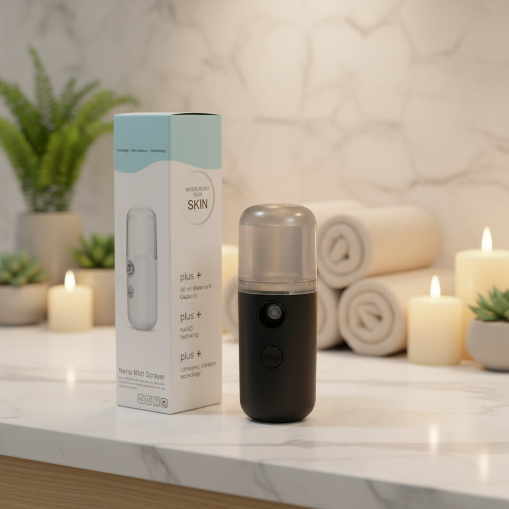 Nano Facial Mist Sprayer — Portable USB Hydrating Mister for Glowing Skin & Lash Care