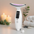 7 Color LED Face & Neck Lifting Device — Vibration Massage for Firmer Skin & Fewer Neck Lines