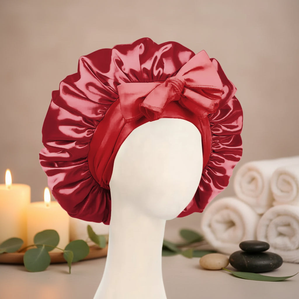 Satin Sleep Bonnet — Adjustable Silk Hair Bonnet for Frizz-Free, Healthy Hair Overnight