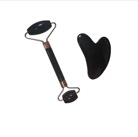 Rose Quartz Gua Sha & Facial Roller Set